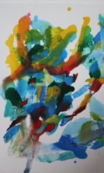 Site-specific Painting, 26.-28.6.2015, 48-Stunden-Neukölln, Albert-Schweitzer-Schule, von Kirsten Kötter