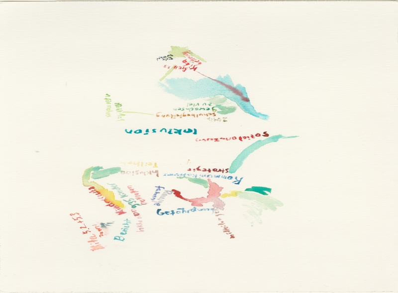 2026-03-12_jugendhilfeausschuss1, watercolour, 30 × 40 cm (Kirsten Kötter)