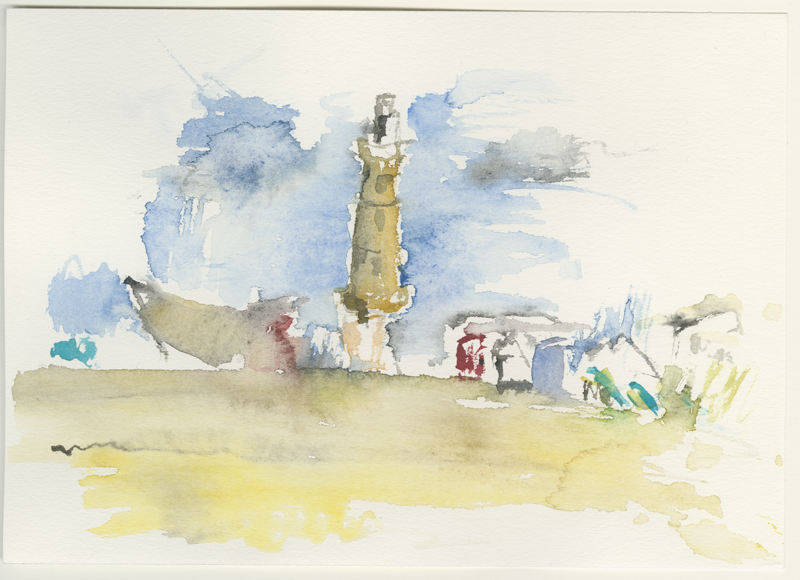 2020-09-01_warnemuende_skizze, water colour, 17 x 24 cm (Kirsten Kötter)