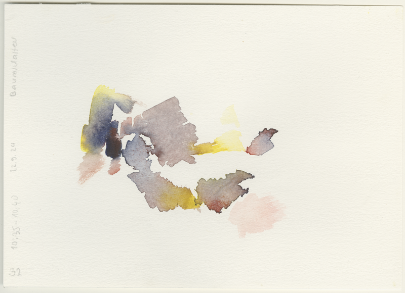 2024-09-22_malathon_32, watercolour, 17 × 24 cm (Kirsten Kötter)